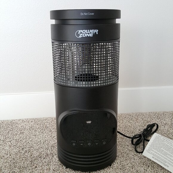 NWT Power Zone Infrared Space Tower Heater 360 Degree Remote USB Port 1000/1500W - Picture 1 of 12